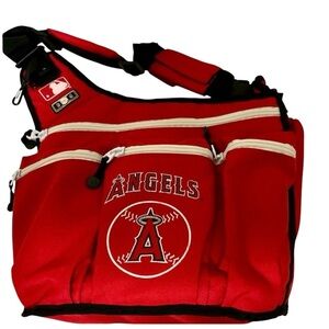 Los Angeles Angels MLB Red Duffel Bag Large Sports Travel Bag
